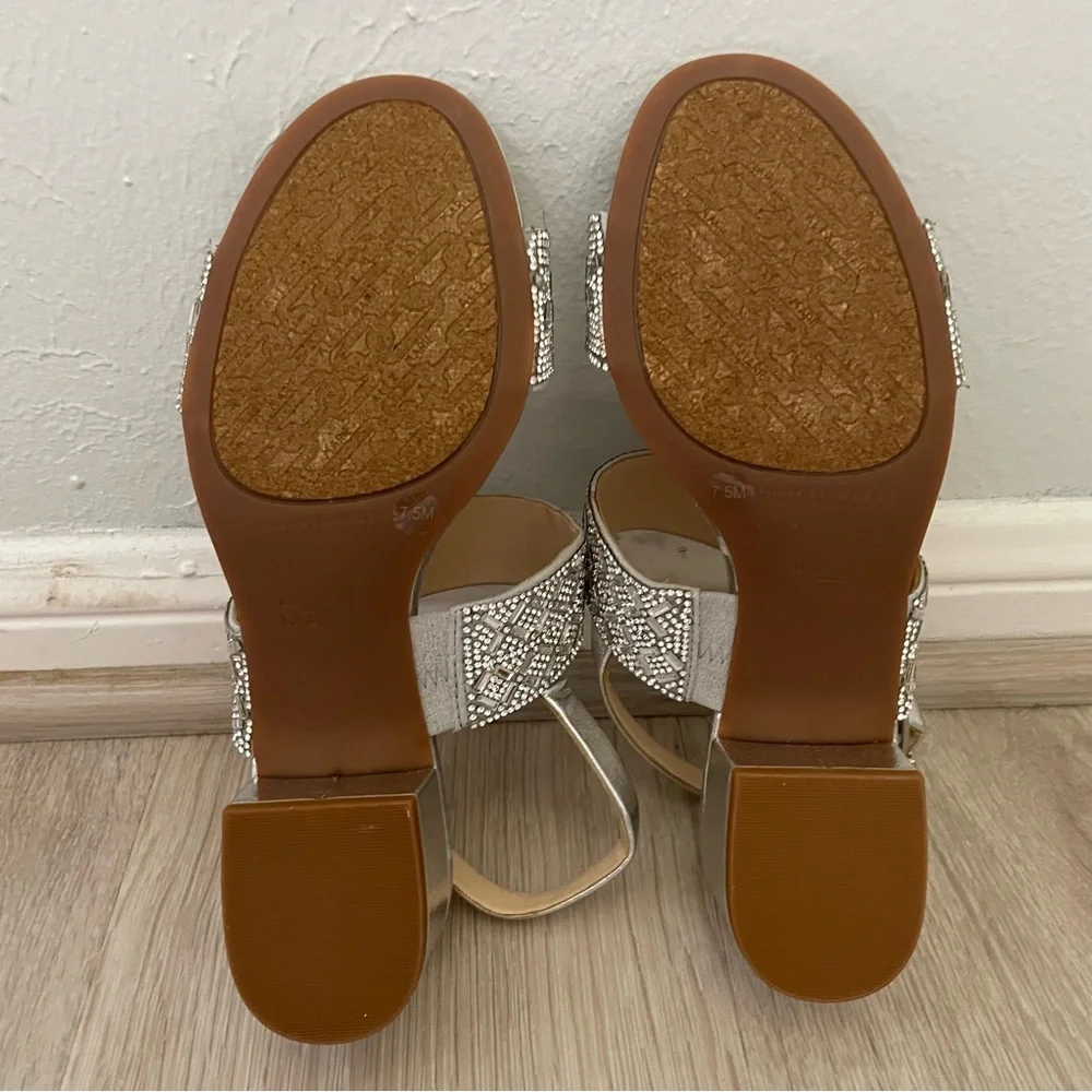 Alex Marie Silver Embellished Sandals - Picture 5 of 8